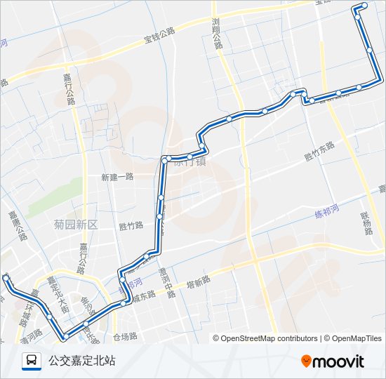 嘉定62路 bus Line Map