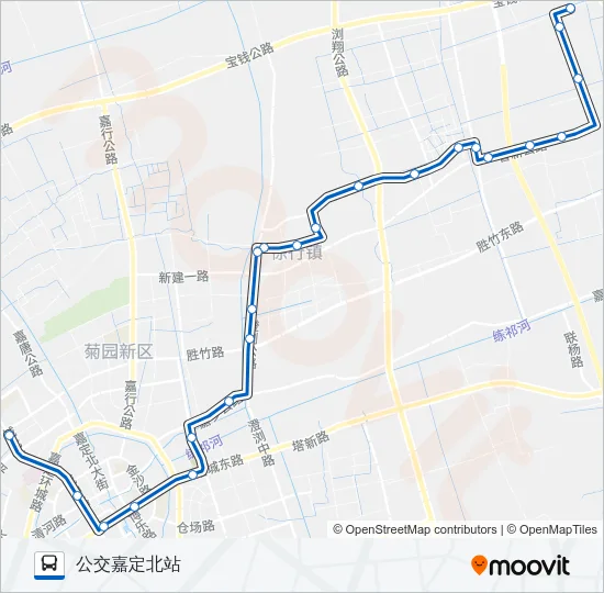 嘉定62路 Bus Line Map
