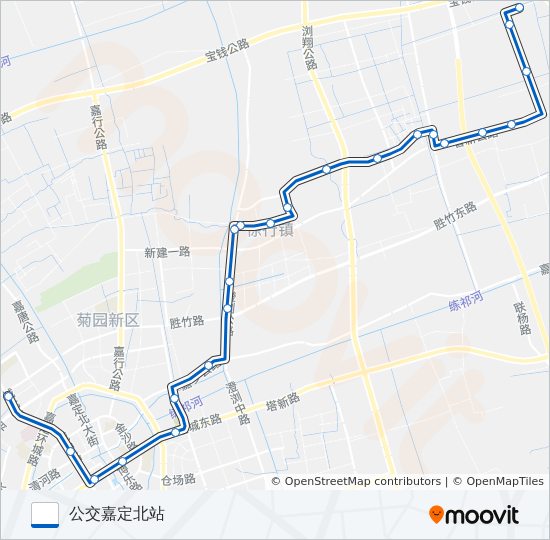 嘉定62路 bus Line Map