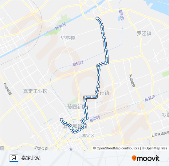 嘉定68路 Bus Line Map