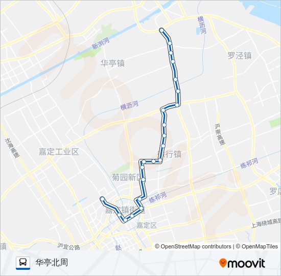 嘉定68路 Bus Line Map