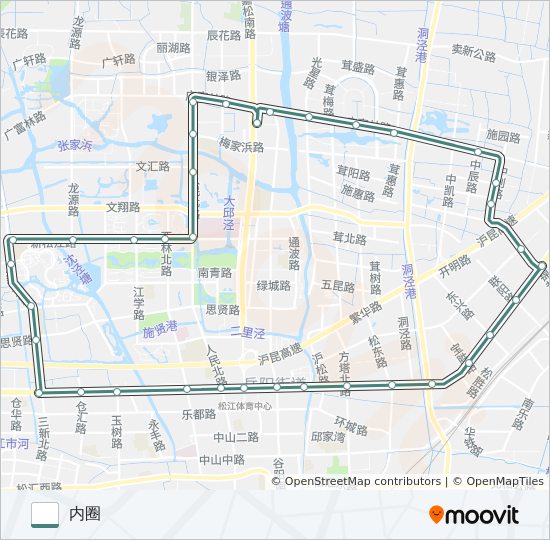 松江有轨电车2号线 cable car Line Map