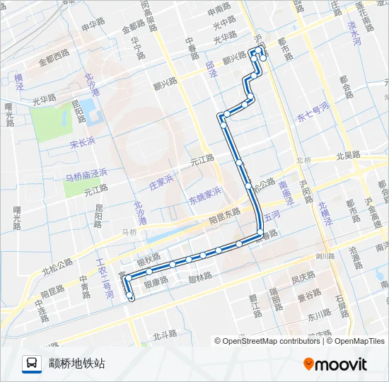 闵行17路B线 Bus Line Map