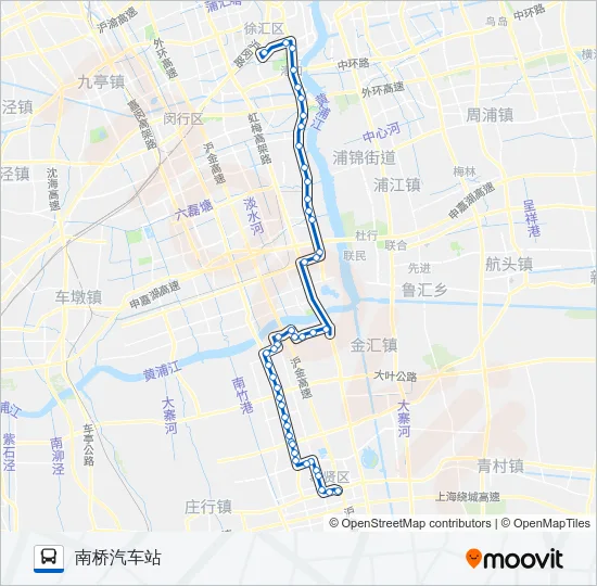 上奉专线 Bus Line Map