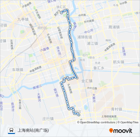 公交上奉专路的线路图