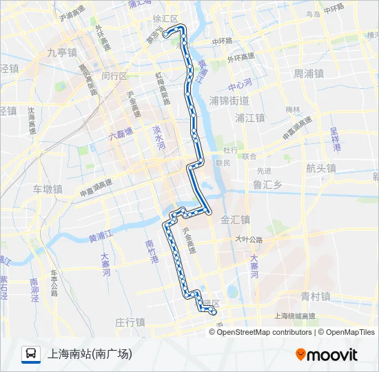 上奉专线 Bus Line Map