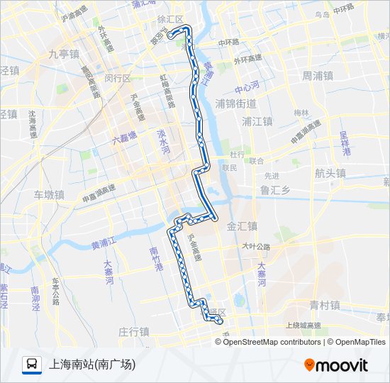 上奉专线 bus Line Map
