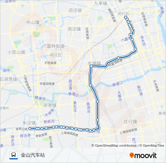 莘金专线 Bus Line Map