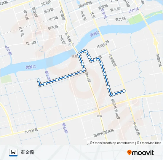奉贤34路 Bus Line Map
