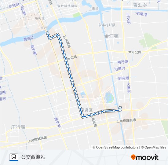 公交奉贤15路的线路图