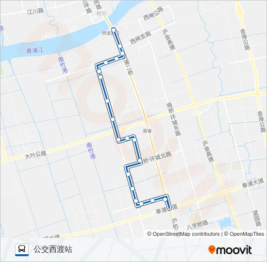 奉贤12路 Bus Line Map