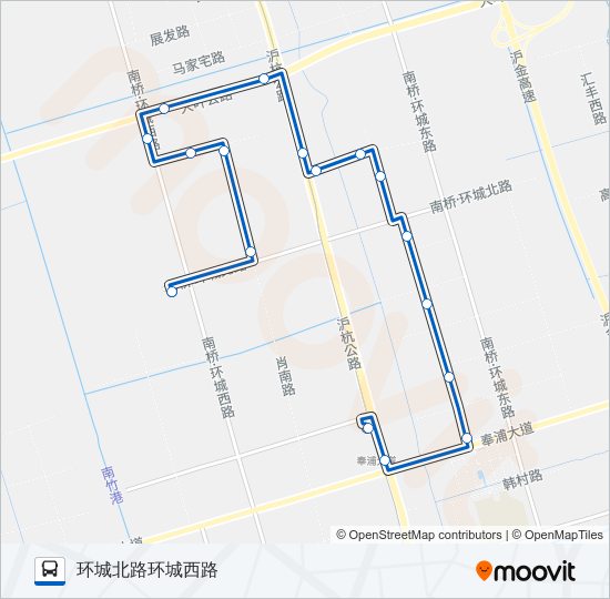 公交奉贤36路的线路图