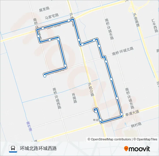 奉贤36路 Bus Line Map
