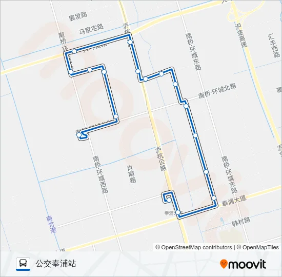 奉贤36路 Bus Line Map