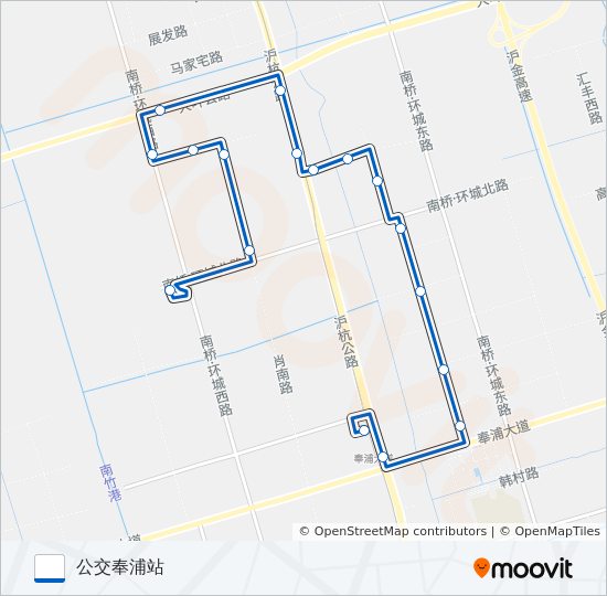 奉贤36路 bus Line Map