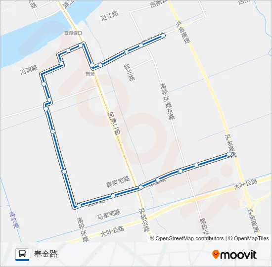 奉贤35路 Bus Line Map