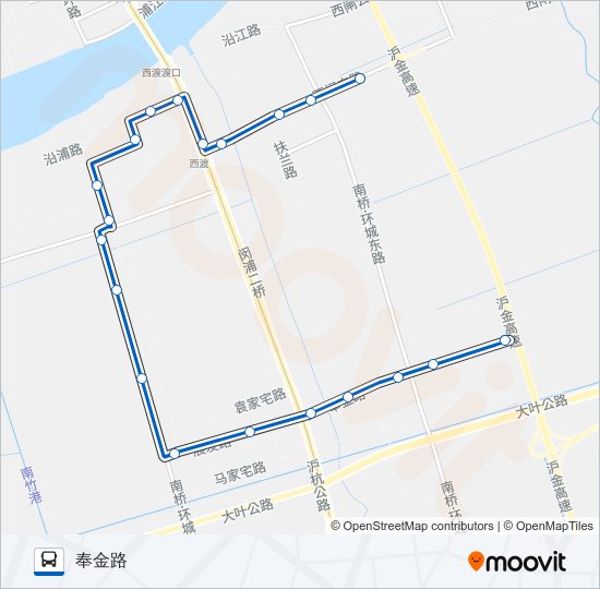 公交奉贤35路的线路图