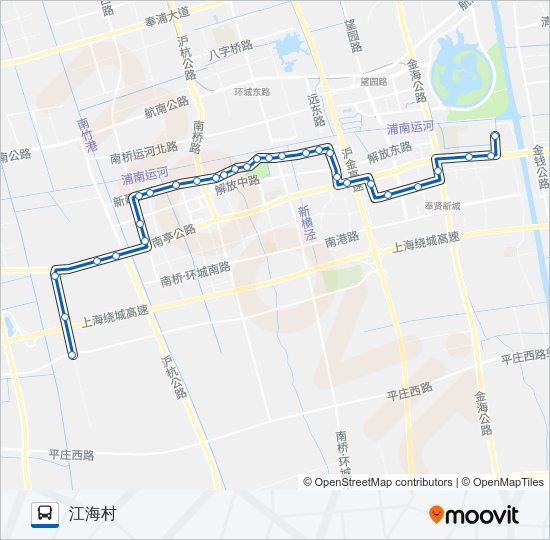 公交奉贤4路的线路图