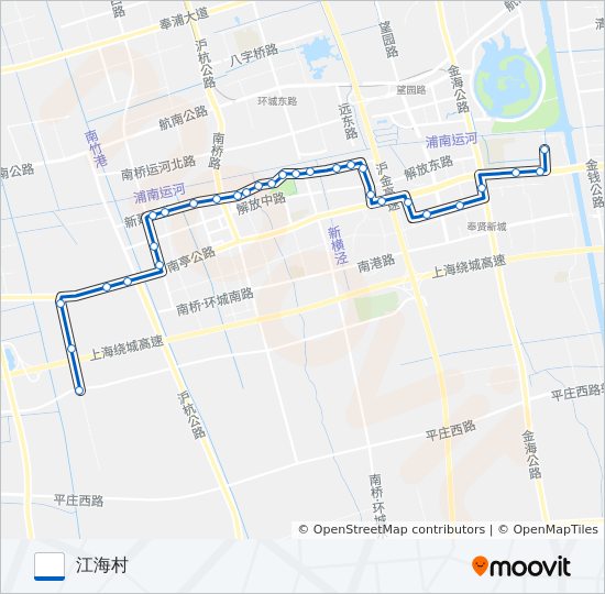 公交奉贤4路的线路图