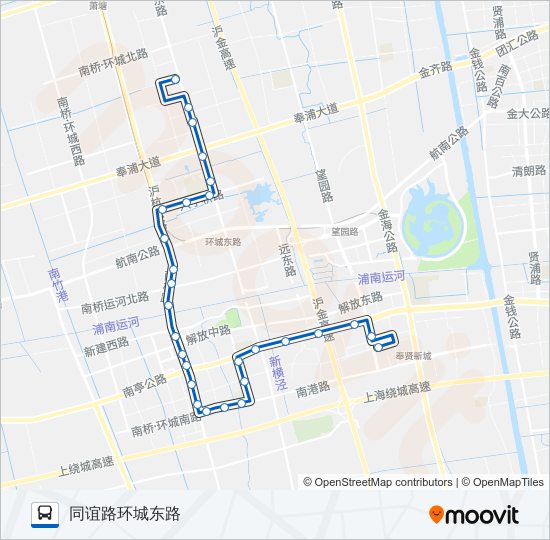 公交奉贤3路的线路图