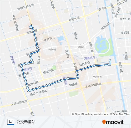 奉贤5路 Bus Line Map