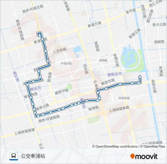 奉贤5路 Bus Line Map