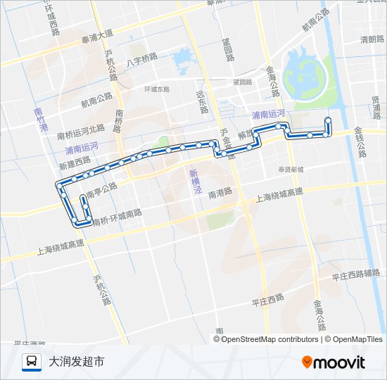 奉贤2路 bus Line Map