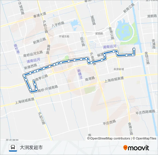 奉贤2路 Bus Line Map