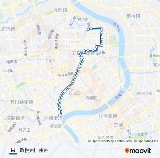 公交61路的线路图