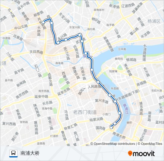 公交65路的线路图
