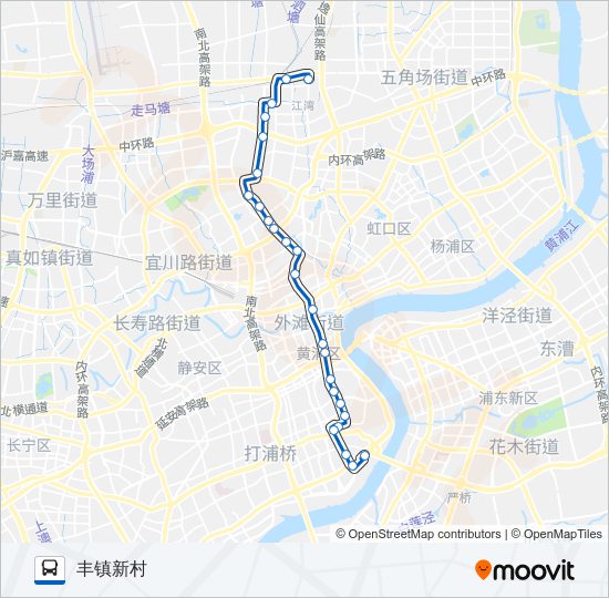 公交66路的线路图