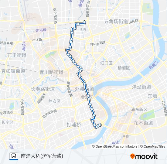 公交66路的线路图
