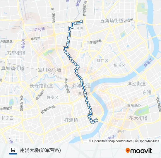 66路 Bus Line Map