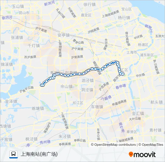 公交上朱路的线路图