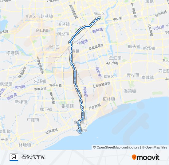 公交上石路的线路图
