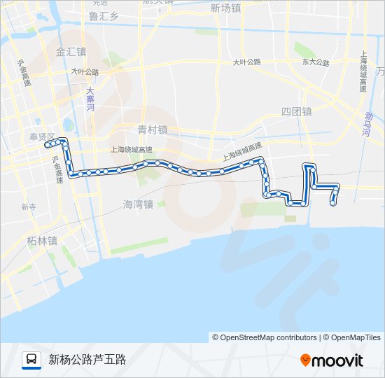公交南五路的线路图