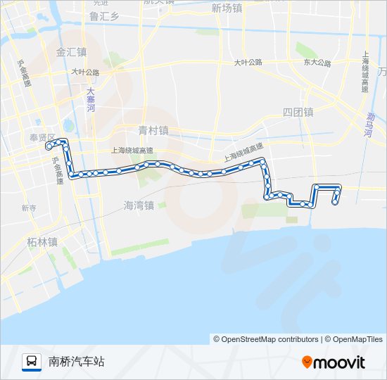 公交南五路的线路图