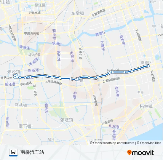 公交南金路的线路图