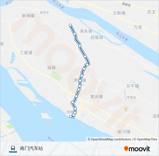 南长线 Bus Line Map