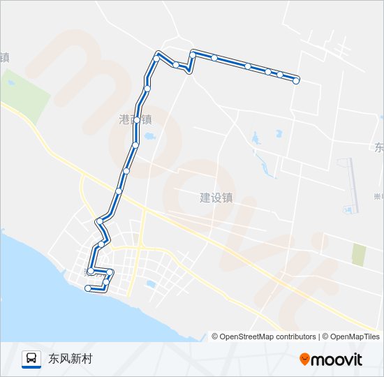 公交南风路的线路图