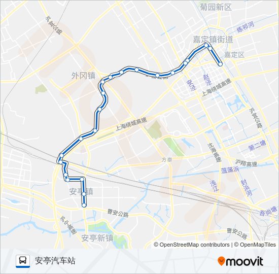 嘉安线 Bus Line Map