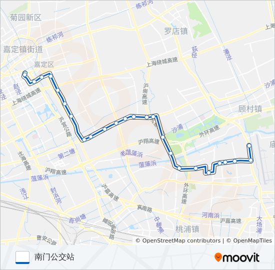 公交嘉广路的线路图