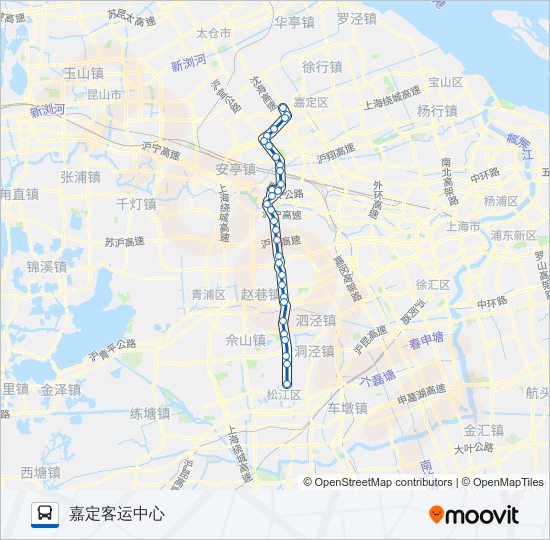 公交嘉松路的线路图