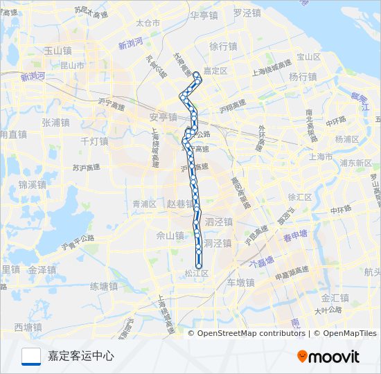 嘉松线 bus Line Map