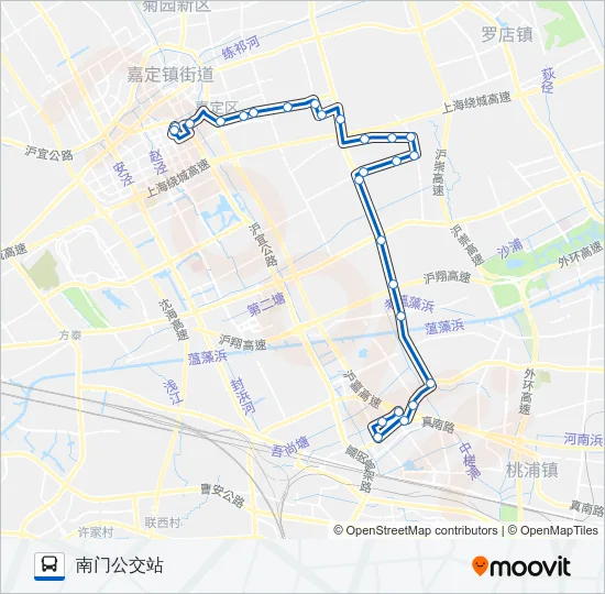 公交嘉翔路的线路图