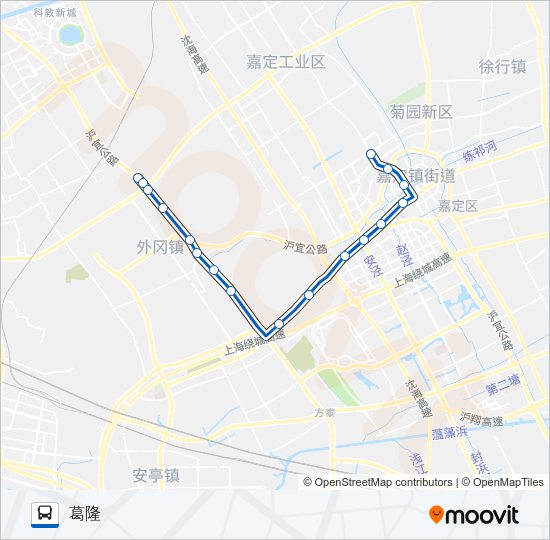 公交嘉葛路的线路图