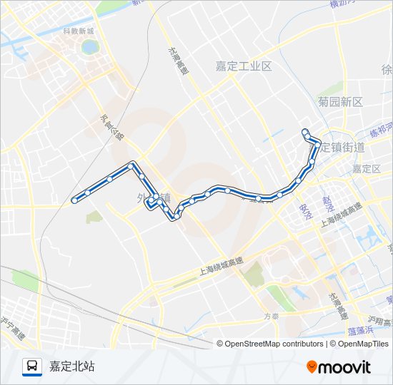 公交嘉钱路的线路图