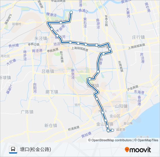 公交塘卫路的线路图