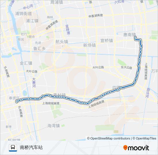 公交奉南路的线路图