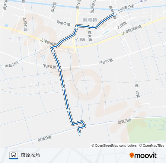 公交奉燎路的线路图